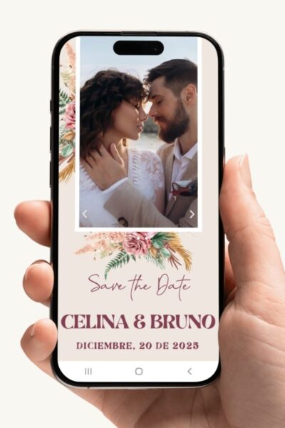 Save the Date Boho Pink